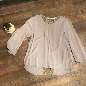 Chloe K dress shirt! Pale purple color. Lace back!